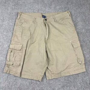 Full Blue Cargo Shorts Mens 38 Khaki Tan Cotton Utility Gorpcore Outdoor Casual